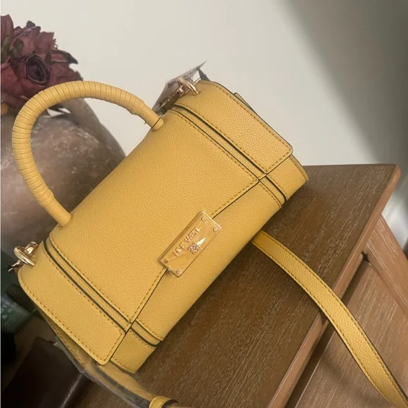 Nine West Yellow Mini Bag with Gold Hardware - Picture 2 of 2
